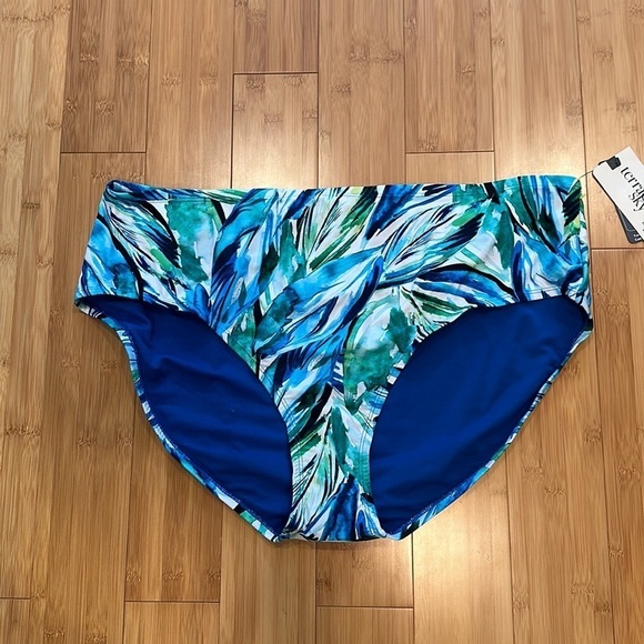 NWT Terra & Sky mid rise swim suit bottom size 3X (24W-26W) women’s - Picture 2 of 6
